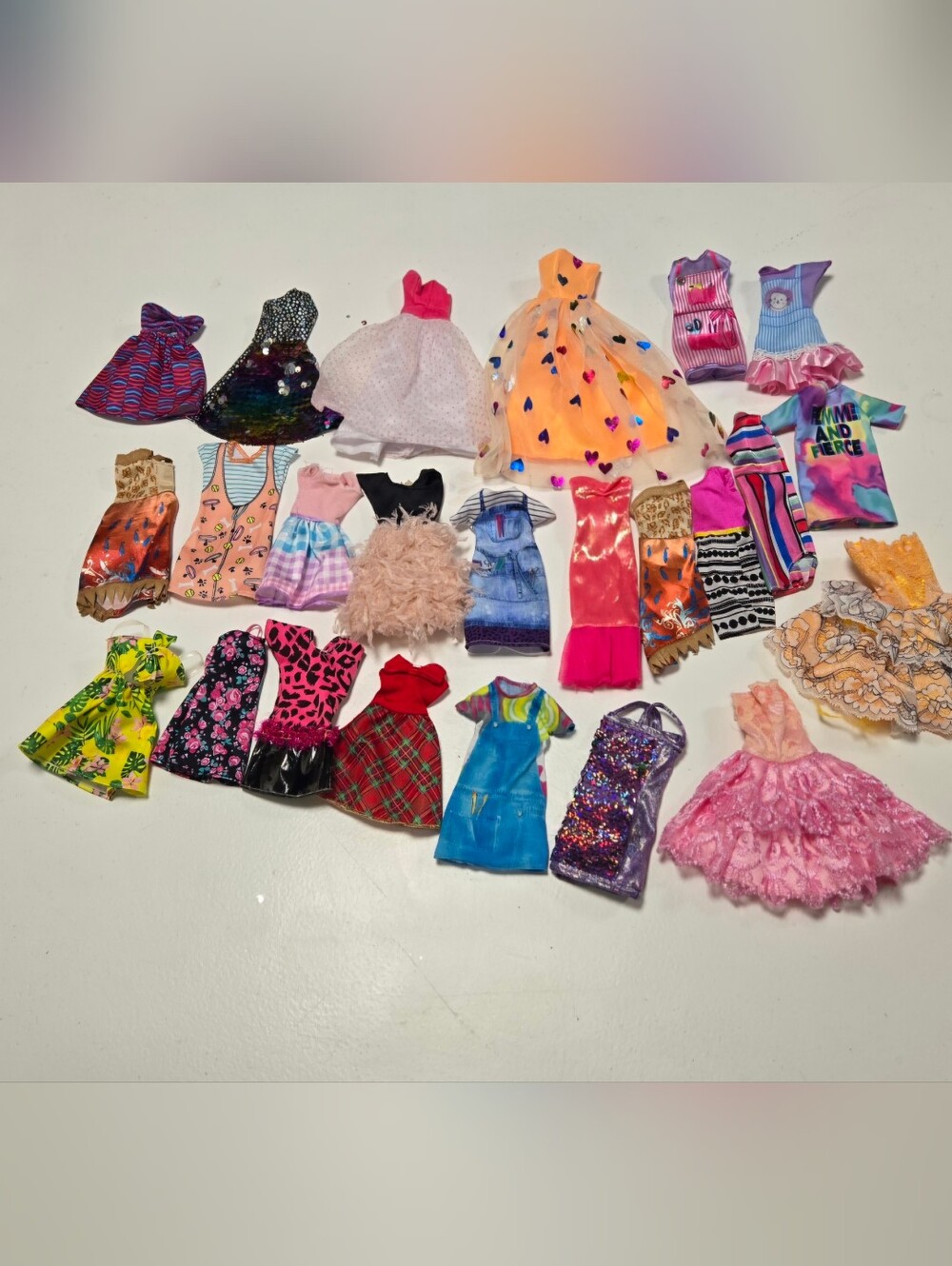 Lot Of 24 Barbie Doll Dresses Unbranded